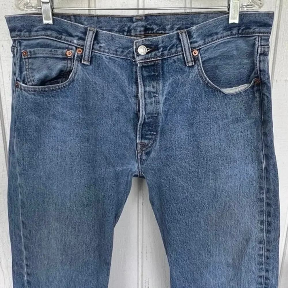 Levi’s 501 button fly blue denim jeans men 35/30 Mexico 2016